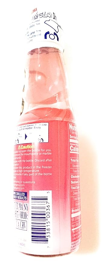Ramune Carbonated Soda Combo-2 Grape Flavor2 Melon Flavor2 Strawberry Flavor(6.76 Fl Oz Each)
