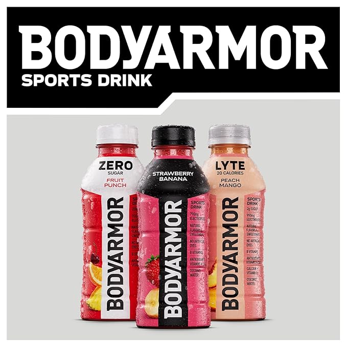 BODYARMOR Sports Drink Orange Mango Electrolyte Drink Hydration 28 Fl Oz Bottles (15 Pack) Flavored Coconut Water with B Vitamins &amp Antioxidants