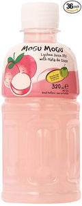 Mogu Juice with Nata De Coco Lychee 10.82-Ounce (Pack of 24)