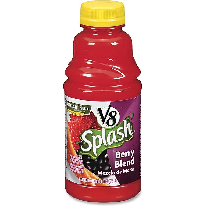 V8 Splash Fruit Juice 16 Oz 12 Count