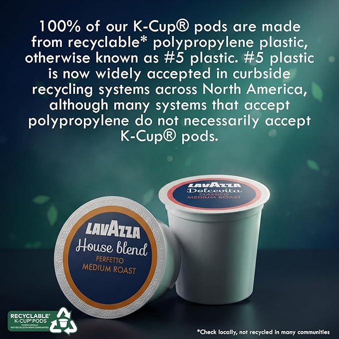 Lavazza K-Cup Coffee Pods Variety Bundle for Keurig Brewers – Light &amp Medium Roast Single-Serve K-Cup Coffee Pods 40 Count Assorted Flavors (20 Dolcevita Classico &amp 20 House Blend Perfetto)
