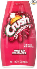 Crush Liquid Water Enhancers - Sugar Free Strawberry Water Flavoring with No Calories (12 Bottles that make 24 Servings Each)