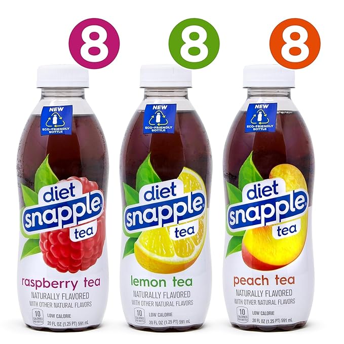 Diet Snapple Ice Tea Variety Pack 20oz. 24PK (220-02043)
