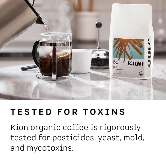 Kion Organic Ground Coffee Tested for Toxins Ethically Sourced Rich Bold and Smooth Medium Roast 12 Oz (3 Pack)