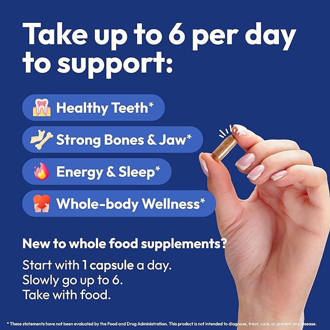Tooth Restore for Adults with Remineralizing Gum Support 180 Capsules Made in USA - Teeth Vitamins for Strong Teeth Bone Health Supplement Calcium Vitamin D3 Hydroxyapatite Enamel Repair
