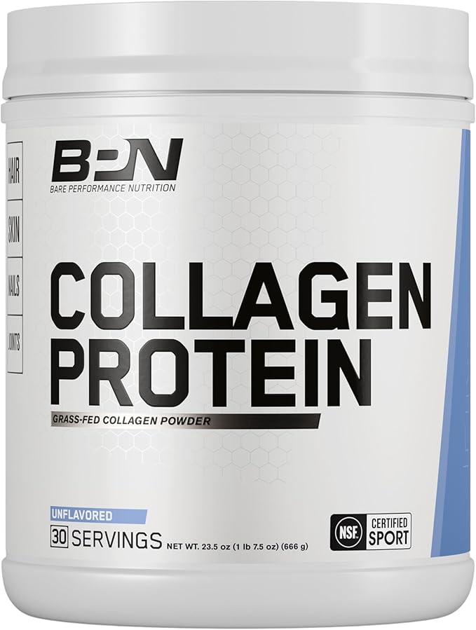 BARE PERFORMANCE NUTRITION BPN Collagen Protein Grass-Fed Bovine Collagen Peptides Unflavored
