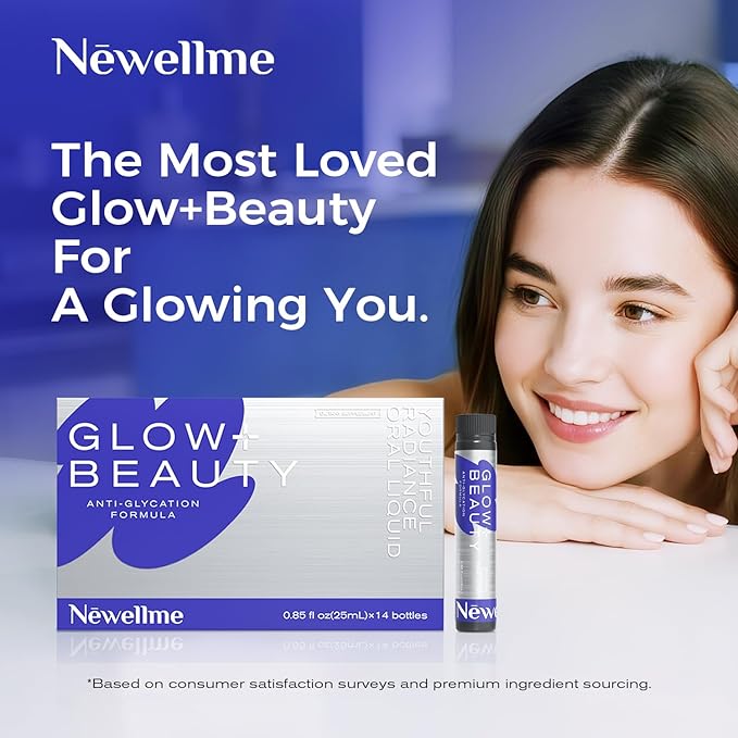 NEWELLME Liquid Collagen Shots with Hyaluronic Acid 18000mg Multi Collagen Peptides Sugar Free Ready-to-Drink Collagen Supplement for Hair Skin Nails 42 Bottles