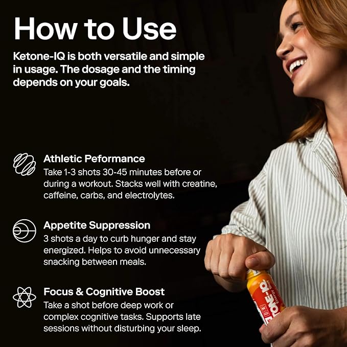 Ketone-IQ No Caffeine Exogenous Ketones Energy Shots - 24 Pack of Caffeine Free Energy Drinks with 10g Ketones - Sugar Free Salt Free and All Natural (Raspberry Lemonade)