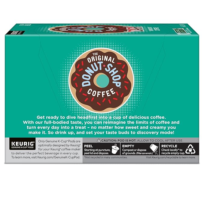 The Original Donut Shop Dark Keurig Single-Serve K-Cup Pods Dark Roast Coffee (Pack of 120)