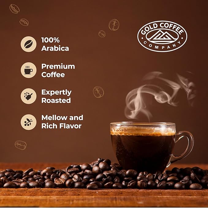 Gold Coffee Bundle | Kanaloa &amp Blue Mountain Medium Roast Ground |100% Arabica Coffee 1 lb. (Pack of 2)