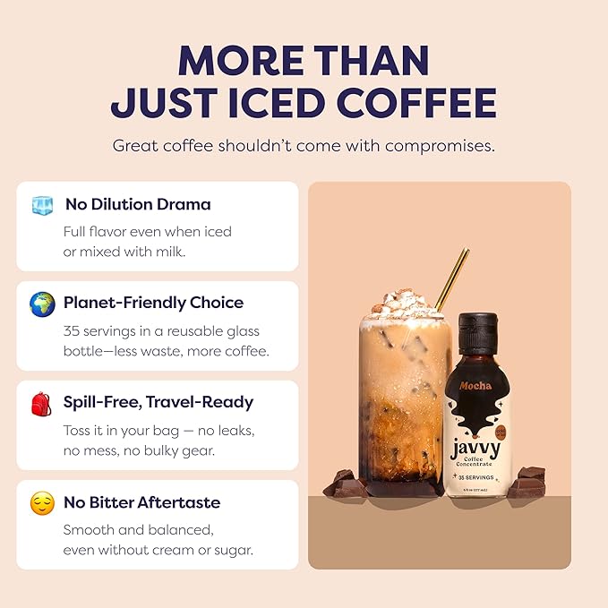 Coffee Concentrate - Cold Brew Coffee Perfect for Hot or Iced Instant Coffees Hot Drinks Cold Brew Concentrate 3 Pack - Mocha