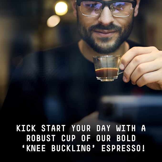 Stone Street Knee Buckling Espresso Coffee Ground High Caffeine Blend Dark Roast 2 LB