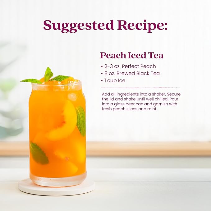 Smartfruit Perfect Peach + Energy – 100% Real Fruit Purée with Peach Apple &amp Pineapple – Great for Smoothies Juice Yogurt Cocktails Teas – High in Niacin &amp Vitamin A B6 B12 – 2-Pk 48oz