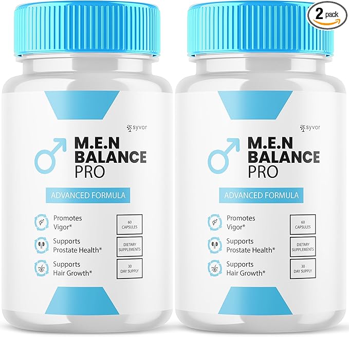 (2 Pack) Men Balance Pro Capsules Official M.E.N. Balance Pro Pills with All Natural Ingredients Advanced Health Support Supplement with Maximum Strength Active Lifestyle Vitamins (120 Capsules)