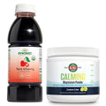 Dynamic Health Organic Tart Cherry and KAL Calming Magnesium Powder - Unsweetened 100% Juice Concentrate and Lemon Lime Flavor Magnesium Supplement - 16 Servings 16oz and 40 Servings 9.5 OZ