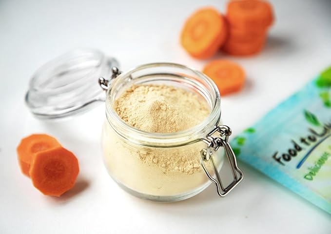 Food to Live Organic Carrot Powder 5 Pounds - Non-GMO Ground Raw Dried Roots Vegan Bulk for Baking Juices Smoothies Shakes and Drinks. Good Source of Dietary Fiber Potassium and Vitamin A