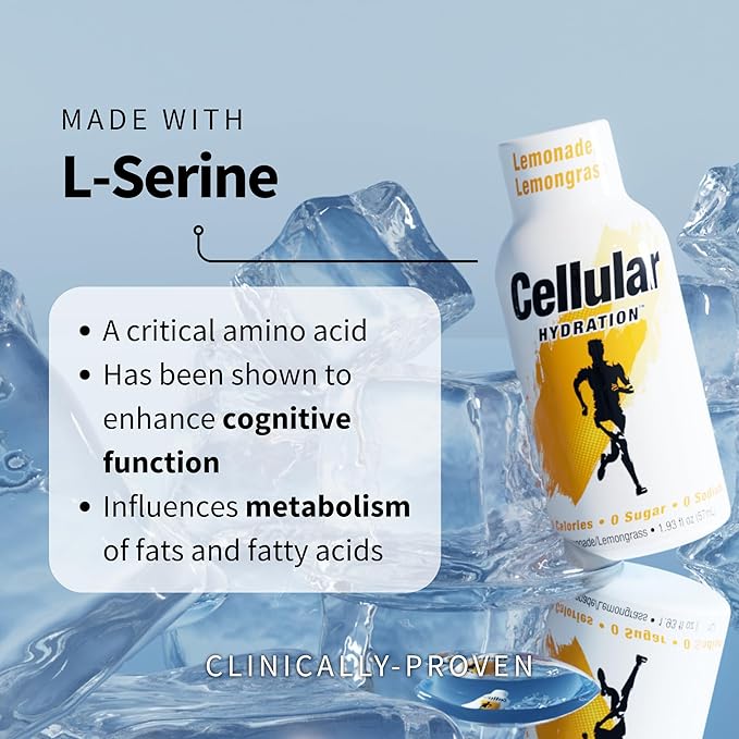 Cellular Hydration Electrolyte Shots 12-Pack – Supports Endurance Muscle Function &amp Workout Recovery – Magnesium Potassium &amp Taurine – Zero Sugar Zero Sodium – Lemonade