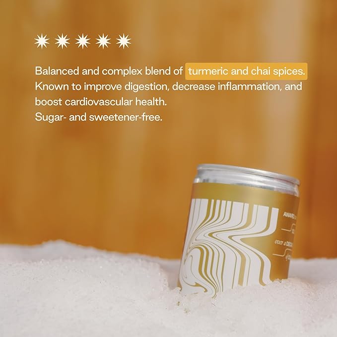Strongwater Non Alcoholic Bitters &amp Soda - 12 Pack Cans (8.4 Fl Oz Each) - Premium Non Alcoholic Drinks - Ready to Drink Bitters and Soda Alcohol Free Drinks Sugar Free with Soda &amp Chai Spic