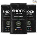 Shock Coffee Ground The Strongest Caffeinated All-Natural Coffee Up to 50% more Caffeine. 3 pounds