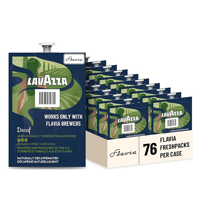 Flavia Lavazza Decaf Coffee Freshpacks works only with Flavia Brewers Medium Roast (Case of 76)