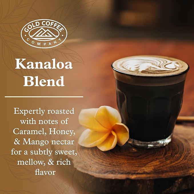 Gold Coffee Bundle | Kanaloa &amp Blue Mountain Medium Roast Ground |100% Arabica Coffee 1 lb. (Pack of 2)