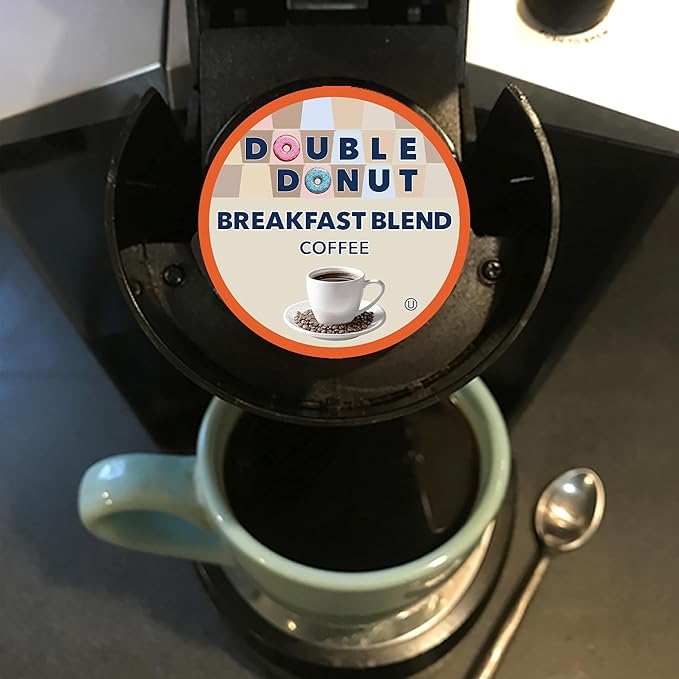 Double Donut Coffee Breakfast Blend Coffee Pods Light Roast Coffee in Recyclable Single-Serve Pods for Keurig K Cups Brewer Machines 72 Count Bulk Pack original version