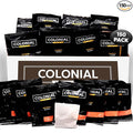 Colonial In-Room Decaf Ground Coffee Filter Packs for Hotel Rooms Decaffeinated Dark Roast 0.50 Ounce (Pack of 150) Use with 4-Cup Drip Coffee Machine