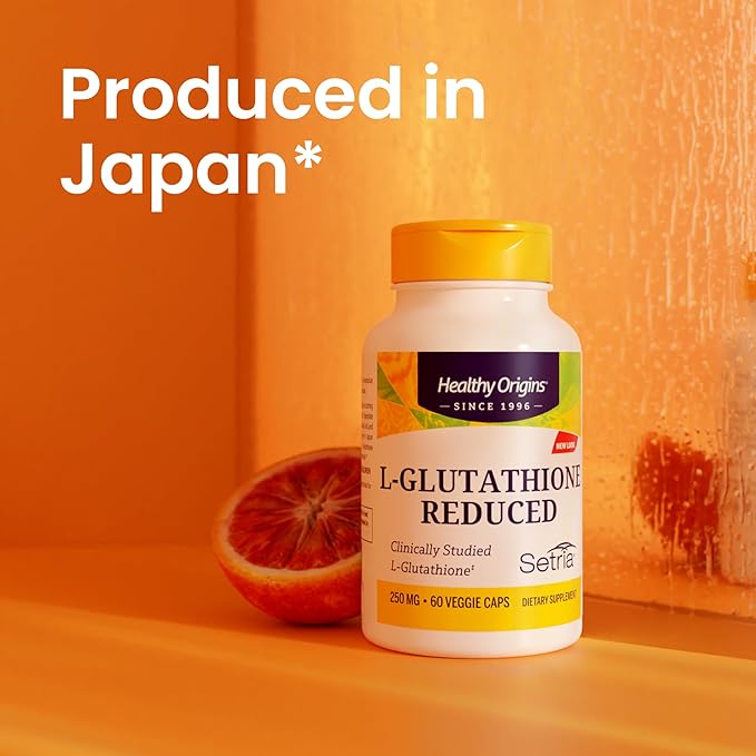 Healthy Origins L-Glutathione 500 mg (Setria Non-GMO Gluten Free Antioxidant Immune Support Skin Support) 150 Veggie Caps