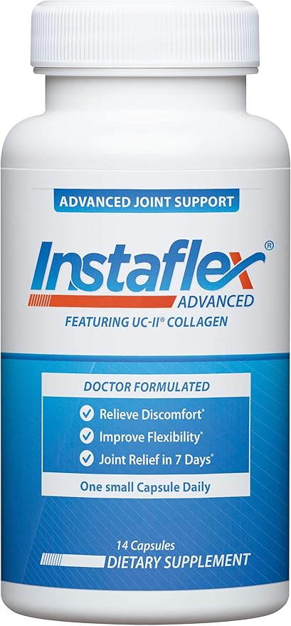 Instaflex Advanced Joint Support - Doctor Formulated Joint Relief Supplement Featuring Collagen &amp 5 Other Joint Discomfort Fighting Ingredients - 14 Count