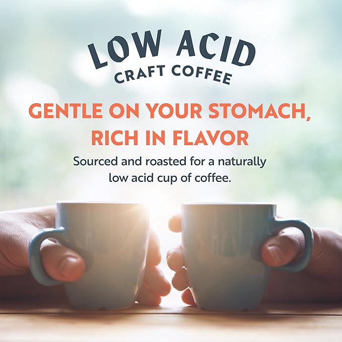 Clean Coffee Co. - Low Acid Medium-Dark Roast Tested for Molds and Toxins Papua New Guinea Blend Notes of Milk Chocolate and Roasted Almonds (Whole Bean 12 oz Bag)