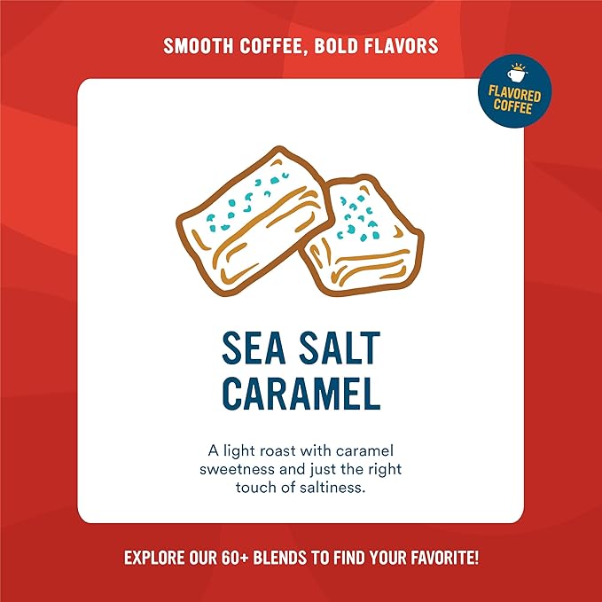 Cameron's Coffee Roasted Ground Coffee Bag Flavored Sea Salt Caramel 32 Ounce
