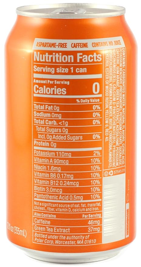 KauffmanTreats Frannie Sparkling Beverage- Zero Calories &amp Sugar Aspertame Free: 8-Ct 12 Oz. Cans (Blood Orange Bliss)