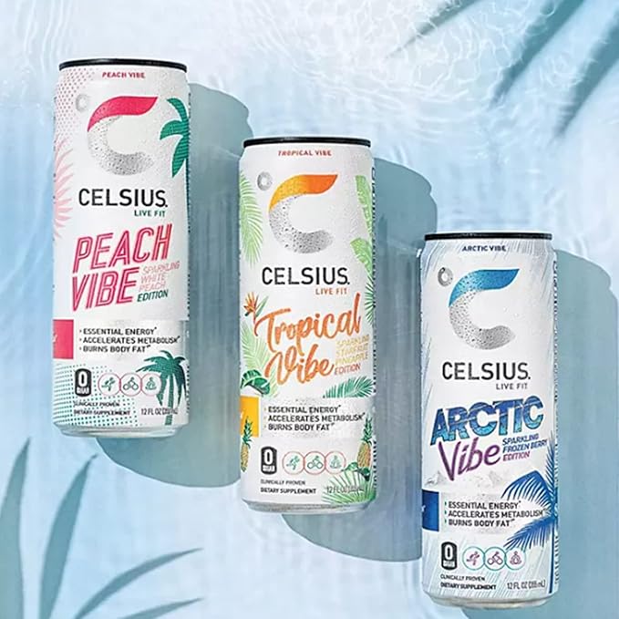 CELSIUS Energy Drink | Assortment of Energy Drinks Flavors is Sugar Free and Keto Friendly Drink – (BETRULIGHT 12 Fl Oz Pack of 6)