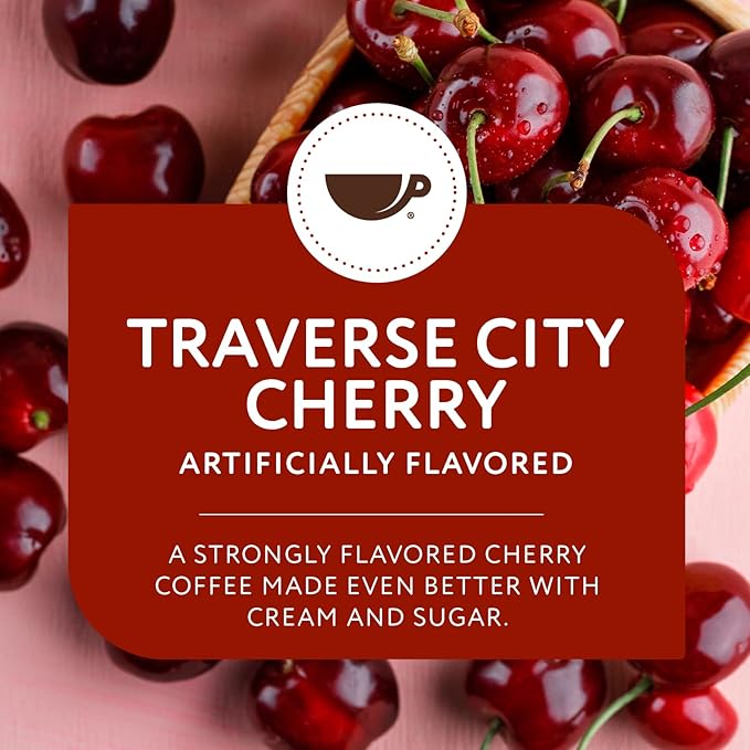 Traverse City Cherry Mackinac Island Fudge and Michigan Maple Grove Flavored Ground Coffee Bundle