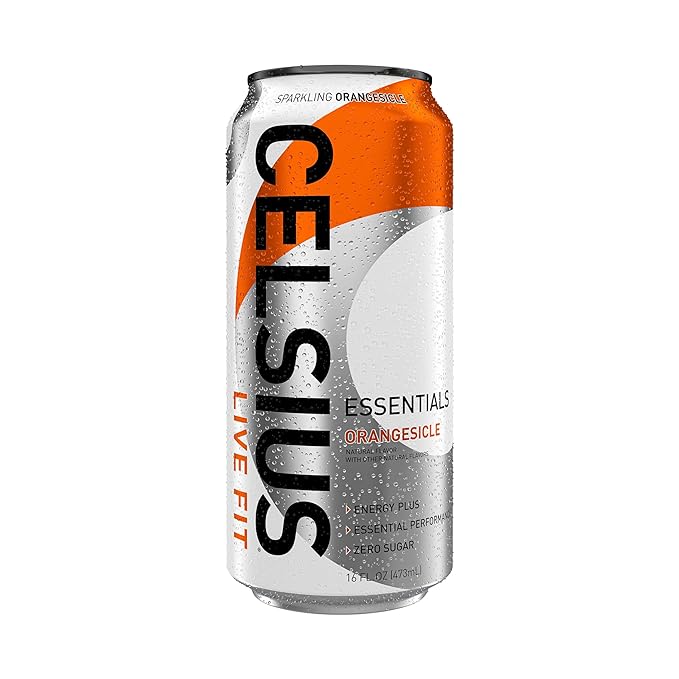 CELSIUS ESSENTIALS™ Sparkling Orangesicle Sugar Free Performance Energy Drink 16 Fl Oz (Pack of 12)