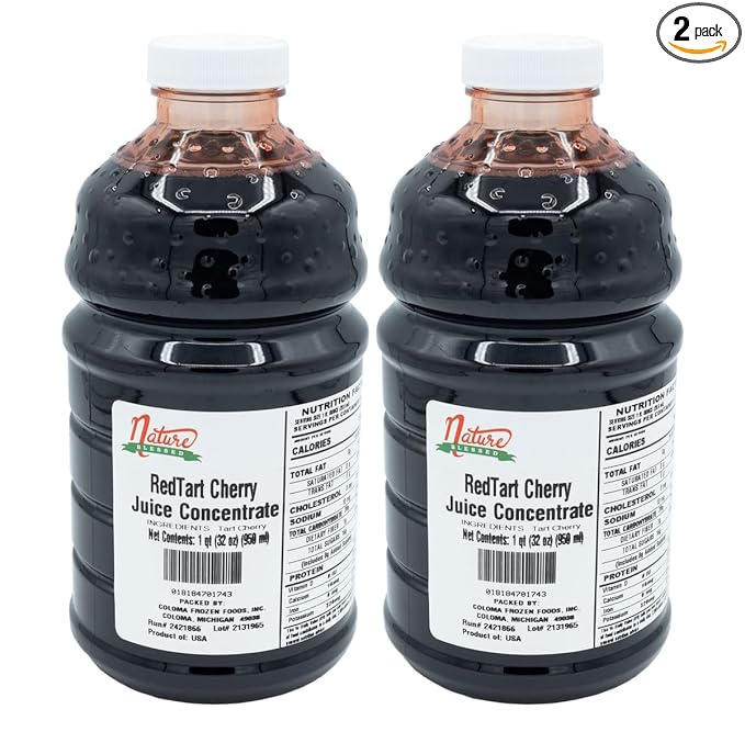 Nature Blessed 100% Pure Tart Cherry Fruit Juice Concentrate - 2 Quarts (2/32 fl oz bottles) Applications: Home Wine Making Brewing Distilling Hard Cider Smoothies Jelly
