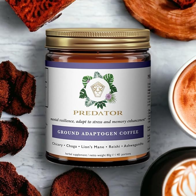 Predator Wild Adaptogen Coffee - Mushrooms and Adaptogens - Free of Caffeine