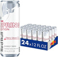 Red Bull Spring Edition Energy Drink Cherry Sakura 114mg Caffeine Taurine &amp B Vitamins 12 oz. Pack of 24 Cans