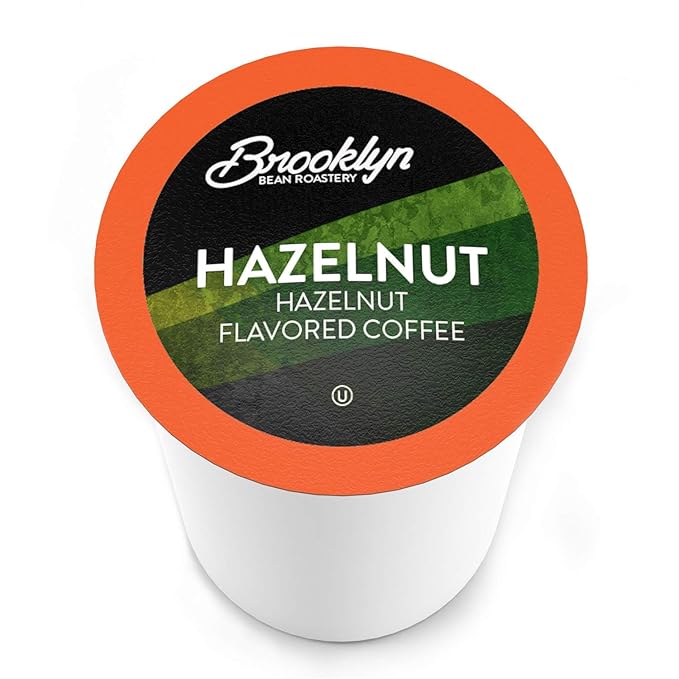 Brooklyn Beans Hazelnut Flavored Gourmet Coffee Pods Compatible with 2.0 Keurig Coffee Pods Brewers 72 Count
