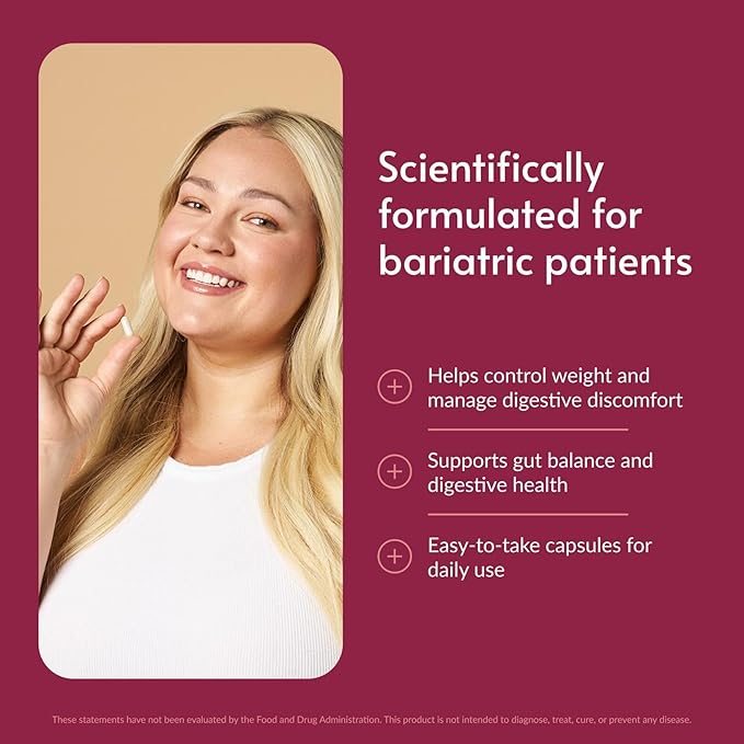 Bariatric Advantage FloraVantage Control - Probiotic Health for Bariatric Patients - Probiotic for Gut Health - Vegetarian &amp Non-GMO - 30 Count