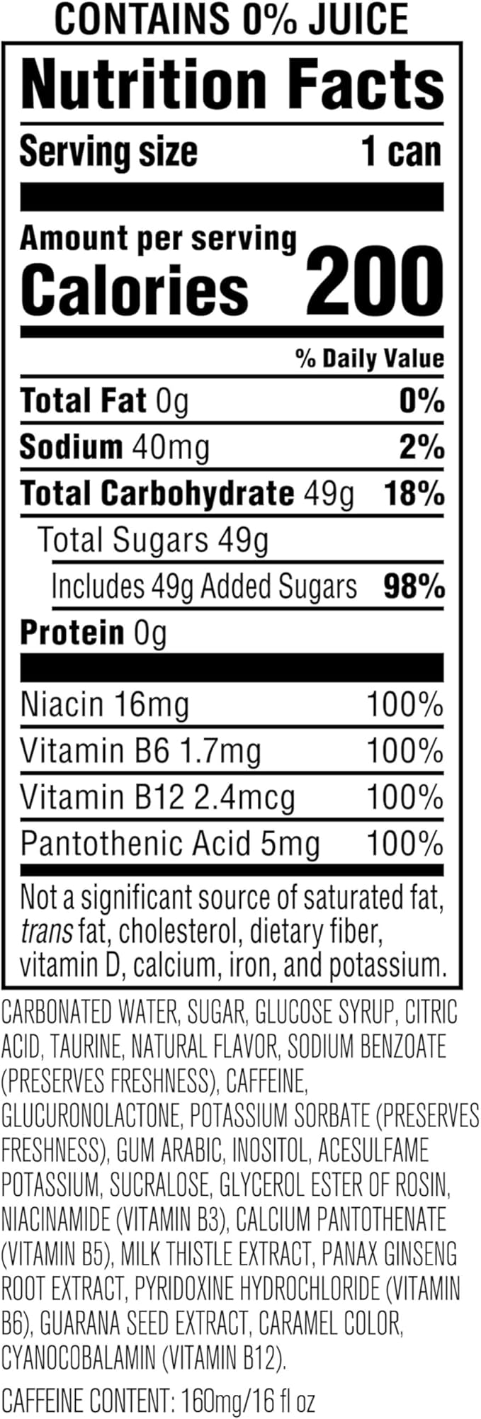 Rockstar Punched Energy Drink Lime Freeze 16 Fl Oz Cans (Pack of 12)