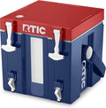 RTIC Halftime Water Cooler Portable Carrier Container Drink Beverage Dispenser Stackable with 2 Taps Bottleless BPA-Free for Sports Camping BBQ Parties Picnic &amp More Patriot