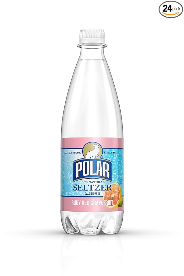 Polar Beverages Polar Seltzer Ruby Red Grapefruit 20 Fluid Ounce (Pack of 24)