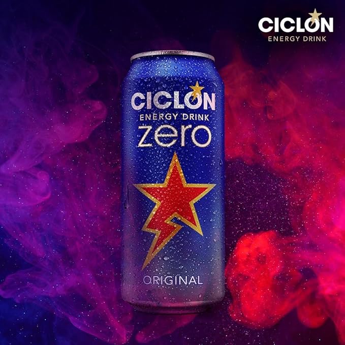 Ciclon Energy Drink Zero Original No Calories No Sugar No Carbs 24 Cans (10 Fl Oz)