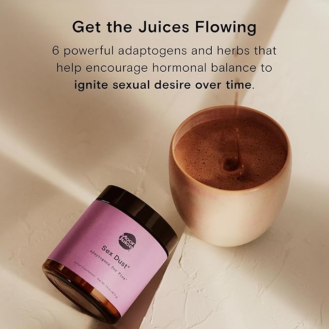 Moon Juice Sex Dust - Adaptogenic Libido Booster for Women - Maca Root Powder Shatavari &amp Epimedium (Horny Goat Weed) for Hormone Balance Mood &amp Creative Energy - Sugar &amp Caffeine-Free