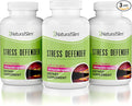 NaturalSlim Stress Relief Supplement - Stress Defender High Cortisol Reducer Control Cravings Sleep &amp Metabolism Support with Vitamin B5 Pantothenic Acid &amp L Tyrosine 180 Vegetable Capsules