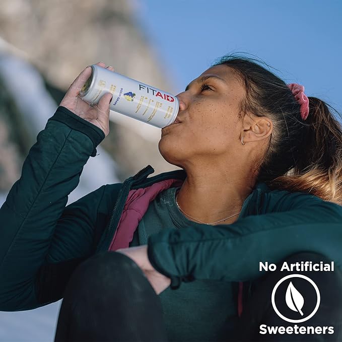 FITAID Rx Zero Keto-Friendly Number 1 Post-Workout Recovery Drink 0g Sugar Quercetin Creatine BCAAs Green Tea 5 Calories 12 Fl Oz (Pack of 12)