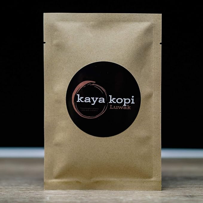 Premium Kaya Kopi Luwak From Indonesia Wild Palm Civets Arabica Coffee Beans 16 Ounce Dark Roast Whole Bean