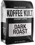 Koffee Kult Dark Roast Ground Coffee - Small Batch Gourmet Aromatic Artisan Blend 100% Arabica Coffee Organically Sourced (Ground 12oz)