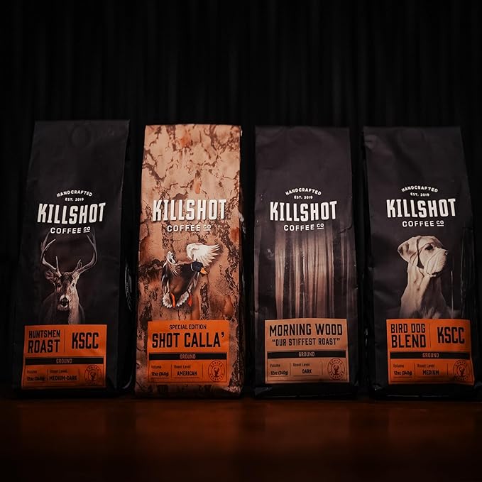 Killshot Coffee Ground Coffee 12 oz Variety Pack of 3